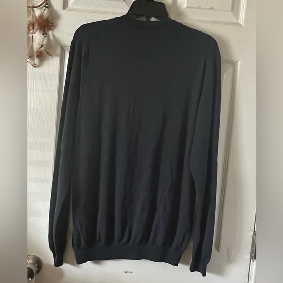 BROOKS BROTHER Fine Italian Merino Blue Men’s Sweater Sz L - Picture 2 of 5